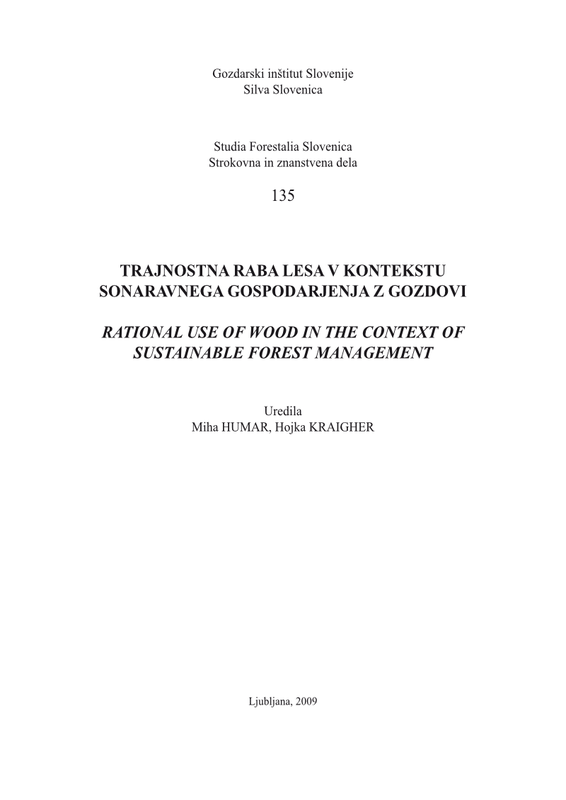 Trajnostna raba lesa v kontekstu sonaravnega gospodarjenja z gozdovi