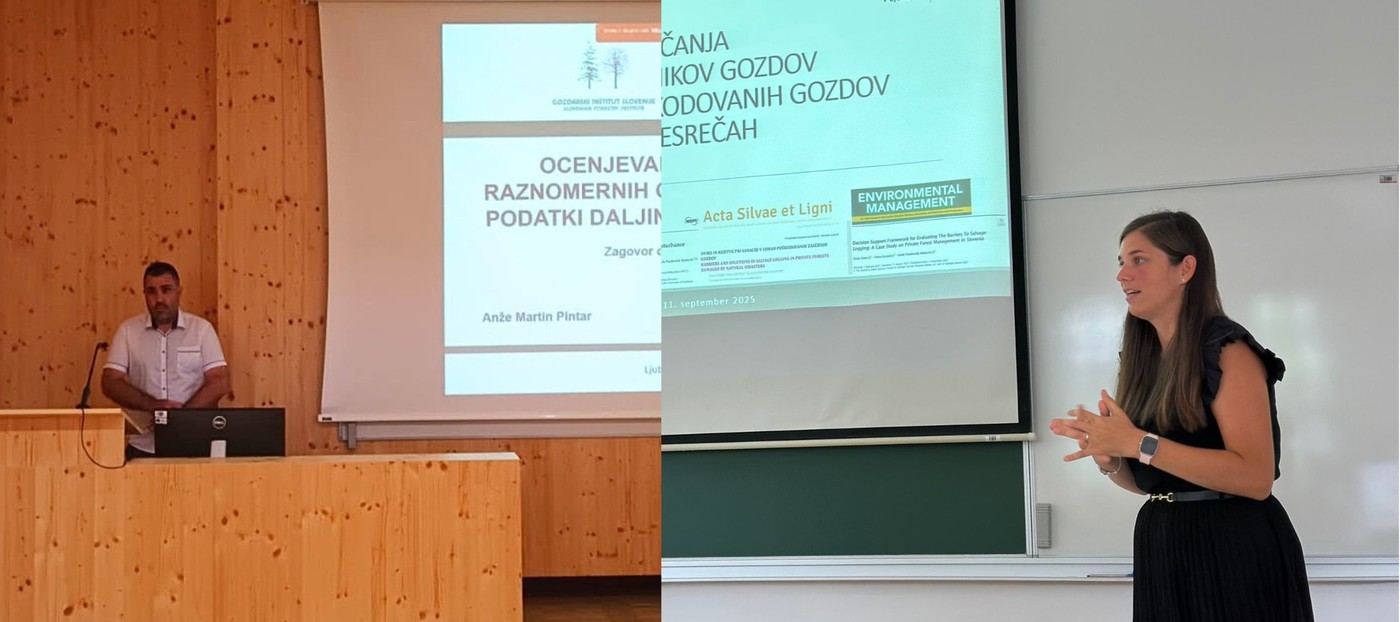 Nova doktorja znanosti na Gozdarskem inštitutu: dr. Darja Stare in dr. Anže Martin Pintar